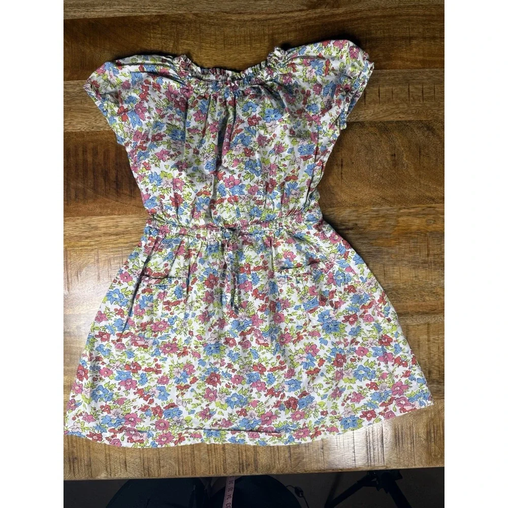 Mini Boden Girls Floral Pocket Dress Size 5-6Y Cotton Spring Summer Multicolor